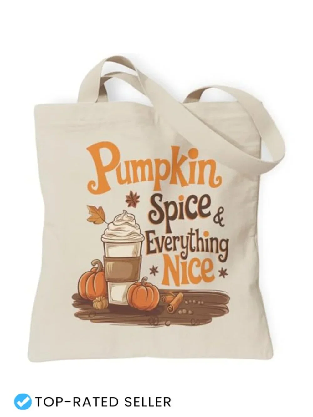 Canvas Tote Bag with Inner Pocket for Women Fall